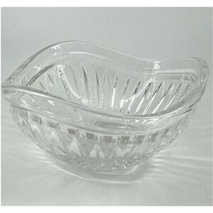 Crystal Trinket Candy Nut Bowl 5 3/4 Inches‎ Germany Mikasa CIMARRON Triangular